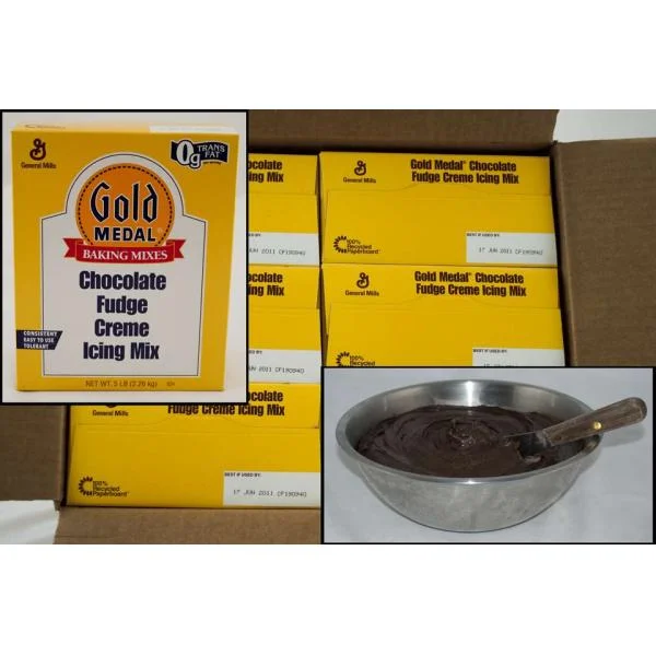 Gold Medal Icing Mix Chocolate Fudge Creme 5 Pound Each - 6 Per Case.