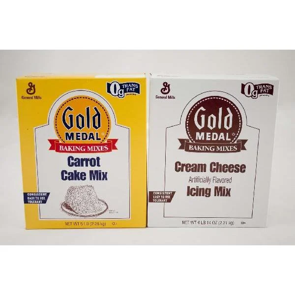 Gold Medal Cake Mix Carrot Cake & Icing Mix Cream Cheese 4.96 Pound Each - 6 Per Case.