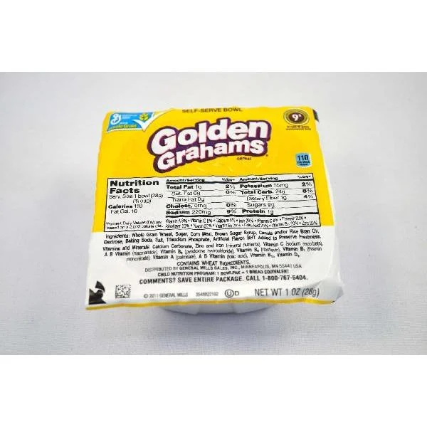 Golden Grahams Cereal Single Serve Bowlpak 1 Ounce Size - 96 Per Case.