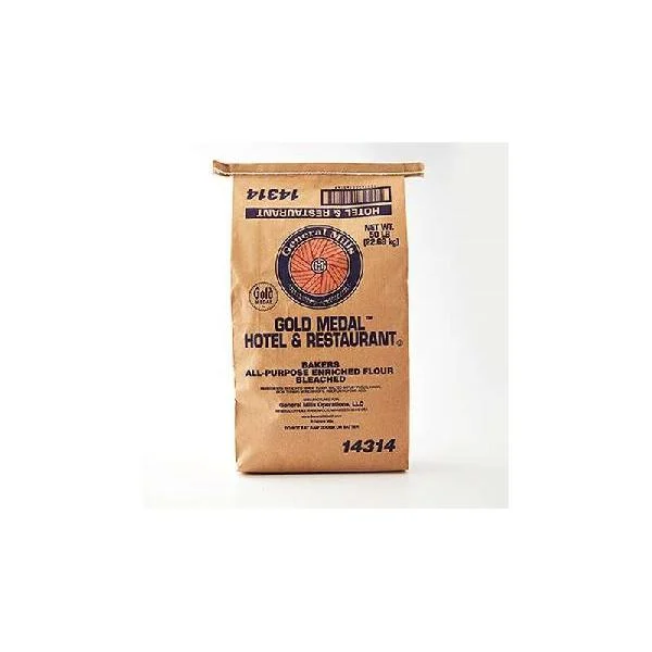 Gold Medal Hotel & Restaurant Bakers All Purpose Flour Bleached Enriched Malted 50 Pound Each - 1 Per Case.