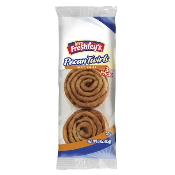 Mrs. Freshley's Pecan Spins 3 Ounce Size - 48 Per Case.