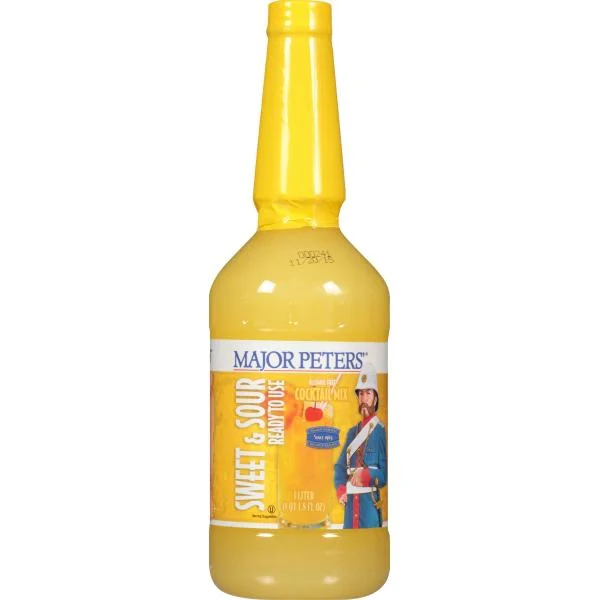 Major Peters' Sweet N' Sour 33.8 Ounce Size - 12 Per Case.