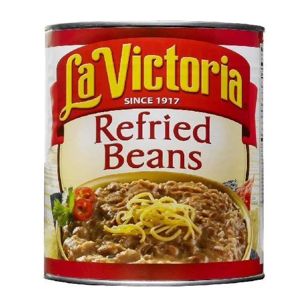 La Victoria Refried Beans 112 Ounce Size - 6 Per Case.