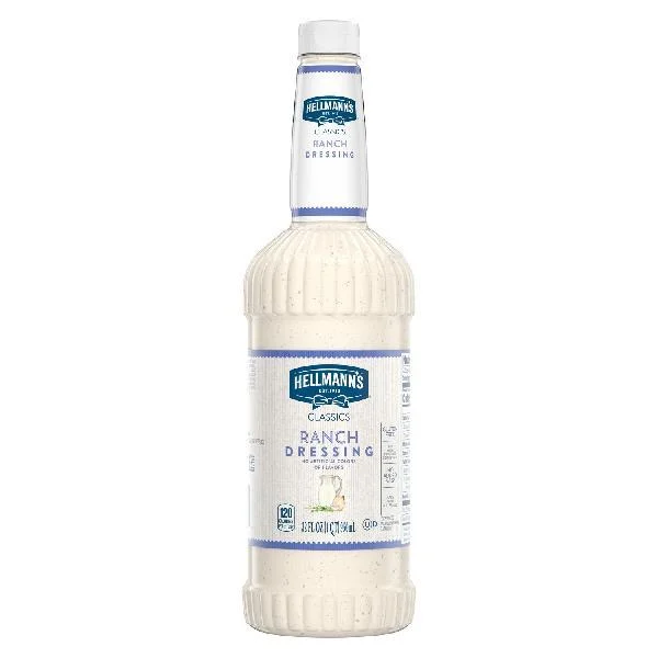 Hellmann's Classics Salad Dressing Salad Barbottles Ranch 32 Ounce Size - 6 Per Case.