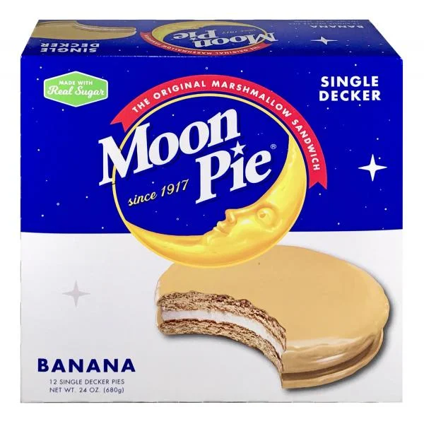 Moonpie Banana Single Decker Case12 Count Packs - 8 Per Case.