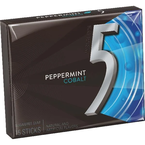 Peppermint Cobalt Sugar Free Gum Sticks Per 15 Piece - 120 Per Case.