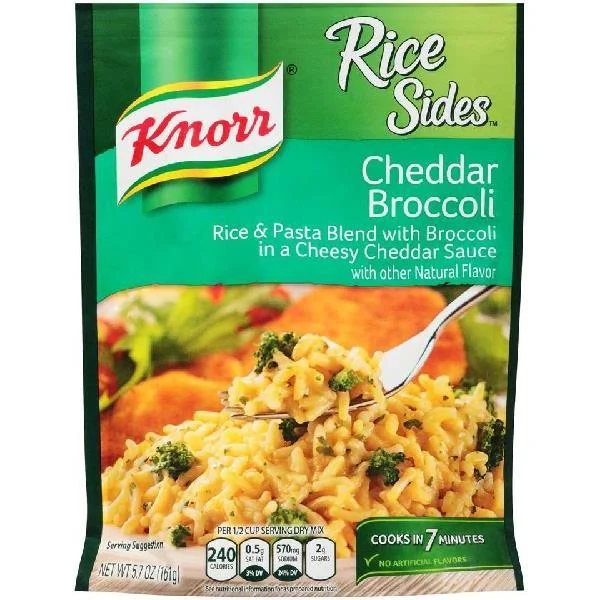 Knorr Side Meal Rs Cheddar Broccoli 5.7 Ounce Size - 12 Per Case.