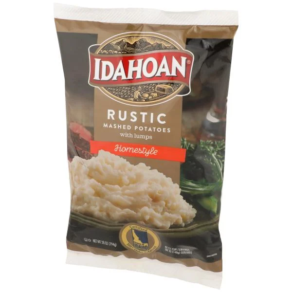 Idahoan Rustic Homestyle Mashed Potatoes Hs (Lumps Only) 28 Ounce Size - 12 Per Case.