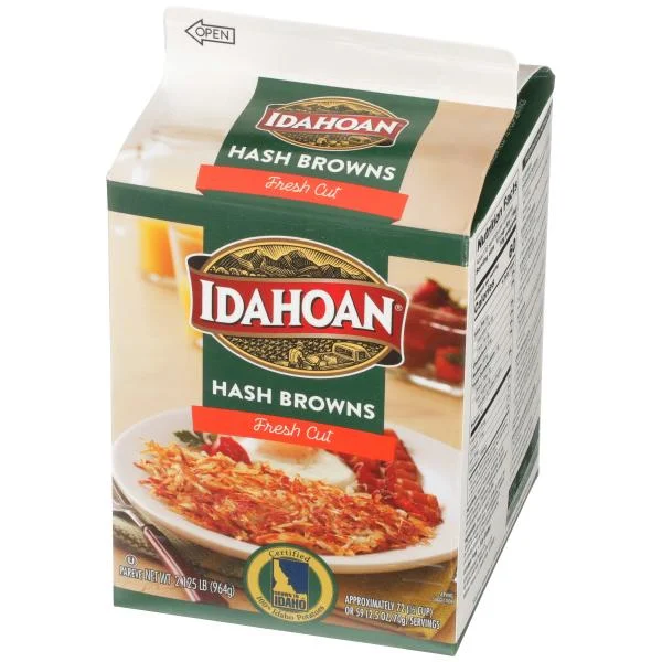 Idahoan Shreds Fresh Cut Hash Browns Withseasoning Ctns 2.125 Pound Each - 6 Per Case.
