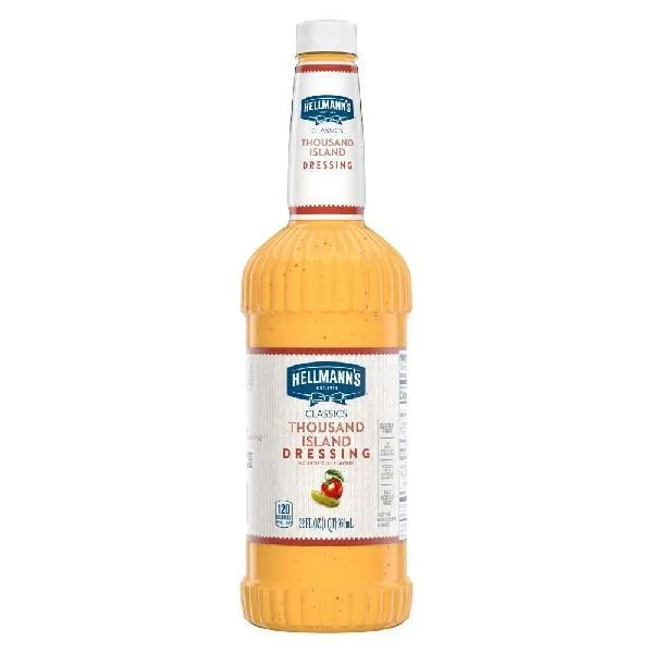 Hellmann's Classics Salad Dressing Salad Barbottles Thousand Island Packof 32 Ounce Size - 6 Per Case.