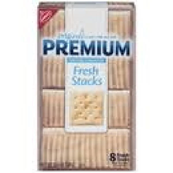 Premium Original Fresh Stacks Saltine Crackers 13.6 Ounce Size - 6 Per Case.