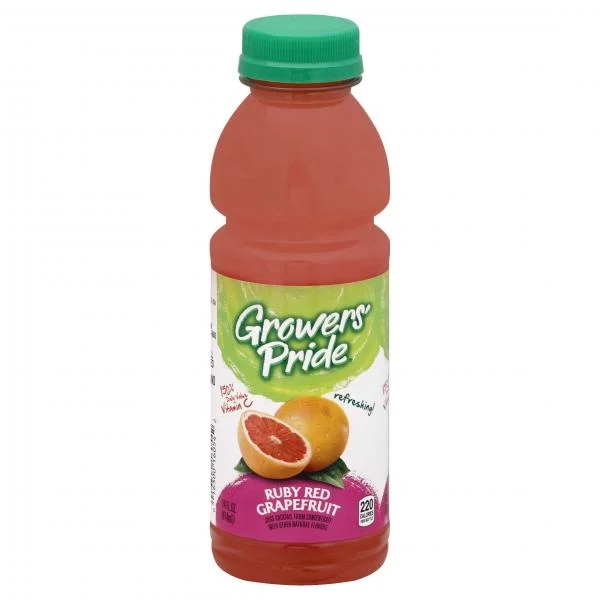 Fl Nat Growers' Pride From Concentrate Shelfstable Ruby Red Grapefruit Cocktail 14 Fluid Ounce - 12 Per Case.