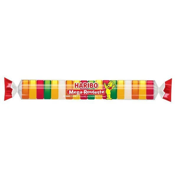 Haribo Confectionery Mega Roulette 1.58 Ounce Size - 192 Per Case.