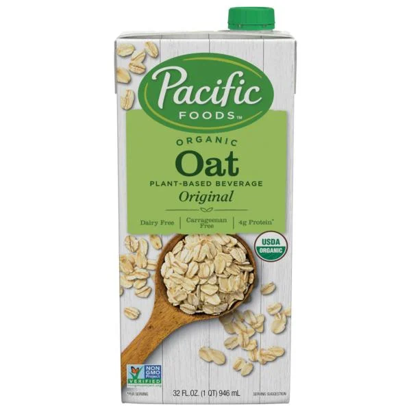 Pacific Foods Organic Oat Original Plant Based Beverage 32 Fluid Ounce - 12 Per Case.