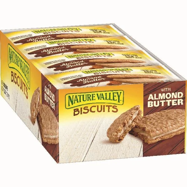 Nature Valley Biscuits Snack Almond Butter 21.6 Ounce Size - 6 Per Case.