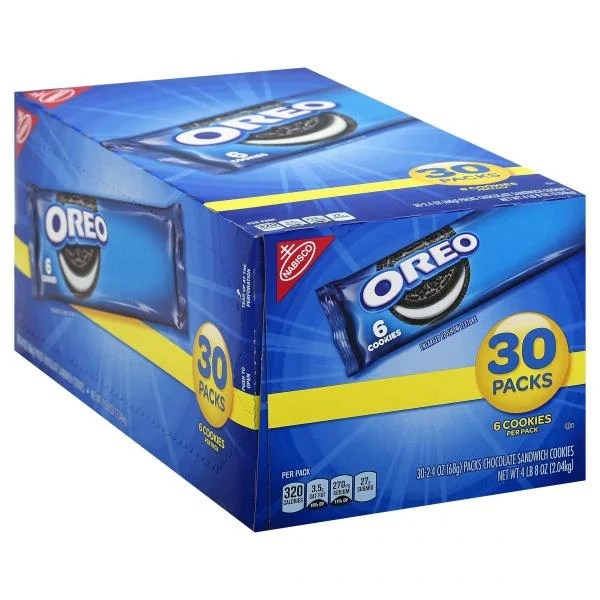 Oreo Cookies Sleeve Chocolate 2.4 Ounce Size - 120 Per Case.