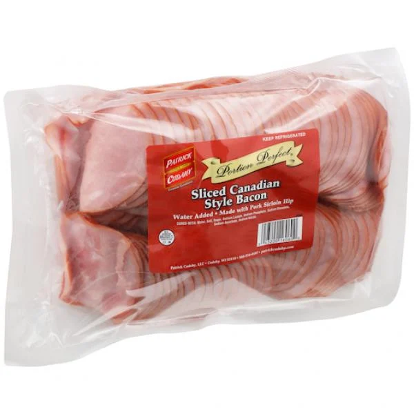 Lunch Meat Canadian Bacon 3 Pound Each - 4 Per Case.