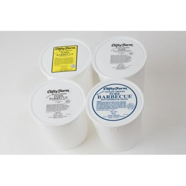 Hickory Smoke Pulled BBQ With Tomato Sauce Tubs 5 Pound Each - 2 Per Case.