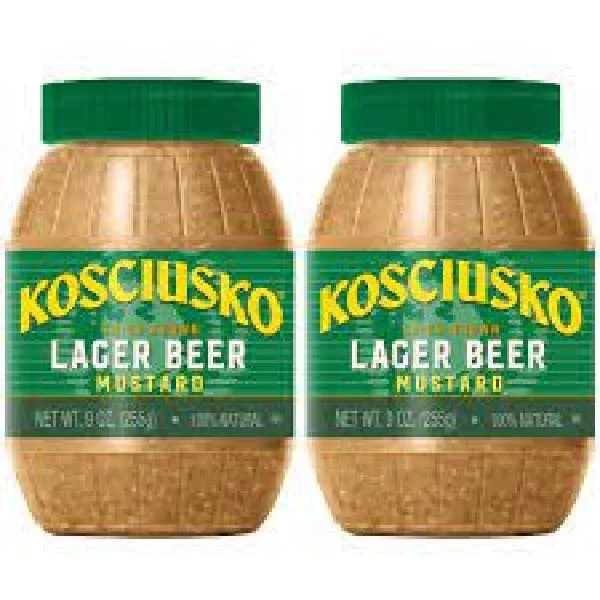 Plochman's Kosciusko Lager Beer Mustard 1 Gallon - 2 Per Case.