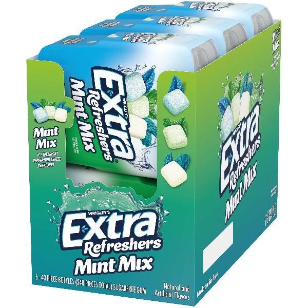 Extra Refresher Mint Mixed Bottle Piece Per Bottle 40 Piece - 24 Per Case.
