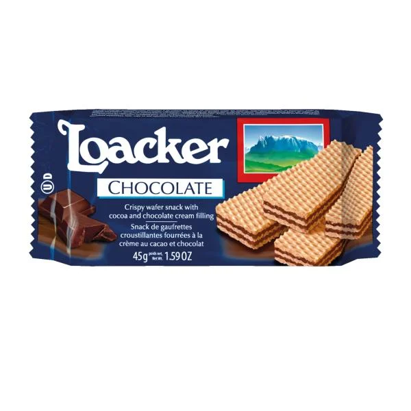 Loacker Classic Chocolate 1.59 Ounce Size - 144 Per Case.