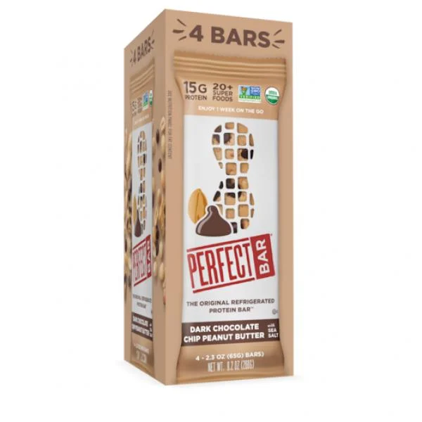 Perfect Bar Dark Chocolate Chip Peanut Butter 9.2 Ounce Size - 4 Per Case.