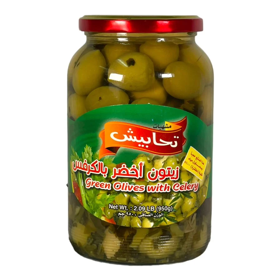 Tahabesh Green Olives with Celery 950 GM